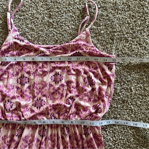 Lush Printed Maxi Dress Women’s S Blush Boho Stretch Comfort Beach Vibes Resort - Picture 7 of 9